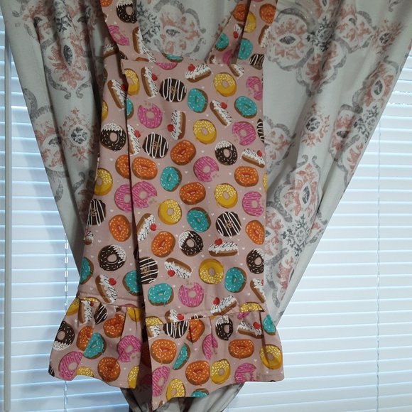Girl's Cross Back Apron SZ 2-4 - Picture 1 of 7